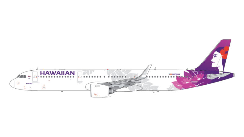 GeminiJets GJHAL2011 1:400 Hawaiian Airlines Airbus A321neo N205HA