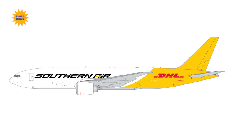 GeminiJets GJSOO2014F 1:400 Southern Air/DHL Boeing 777F (Flaps/Slats Extended) N775SA