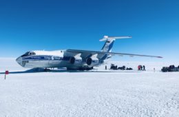 Flying to Antarctica