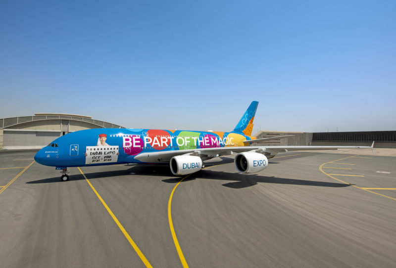 Emirates Special Expo 2020 Dubai Livery on A380, A6-EEU.
