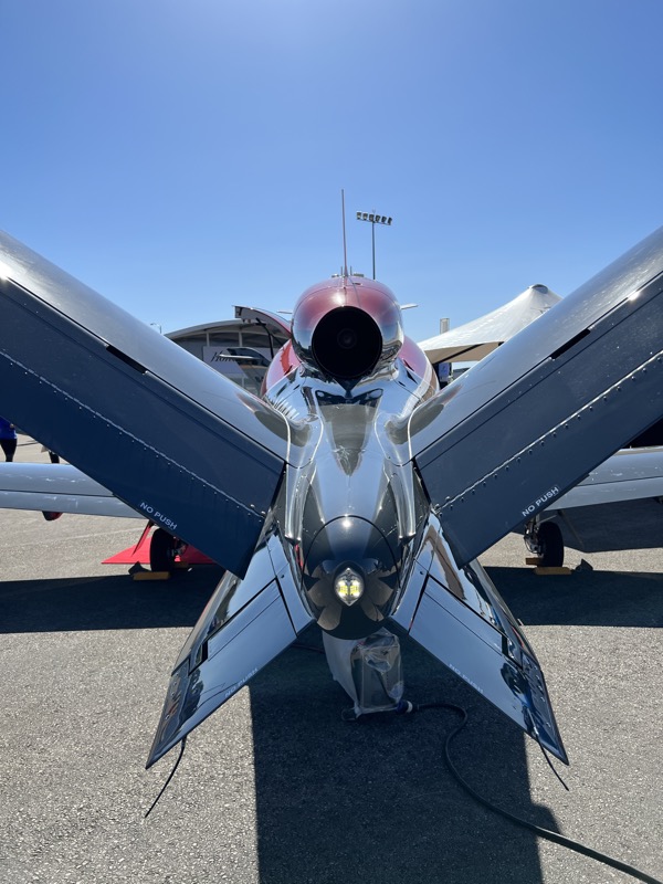 a close up of a plane