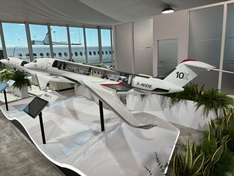 a model airplane in a room