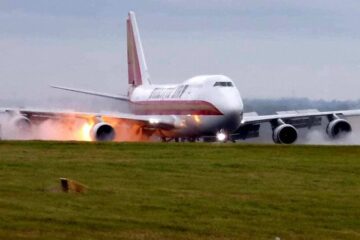 Kalitta Air B747 Suffers BackFire During Landing at East Midlands Airport