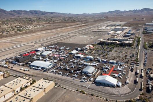 an aerial view of an airport