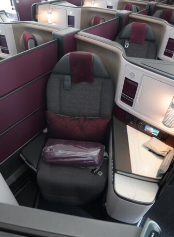 a seat in a business class