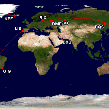 The Longest Narrow-body Routes in the World by Aircraft Type