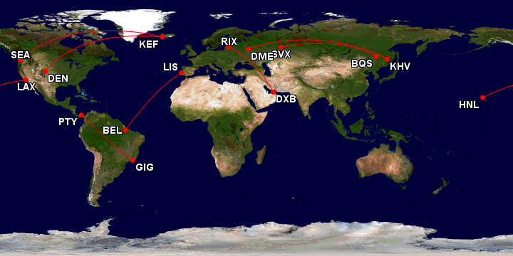 The Longest Narrow-body Routes in the World by Aircraft Type