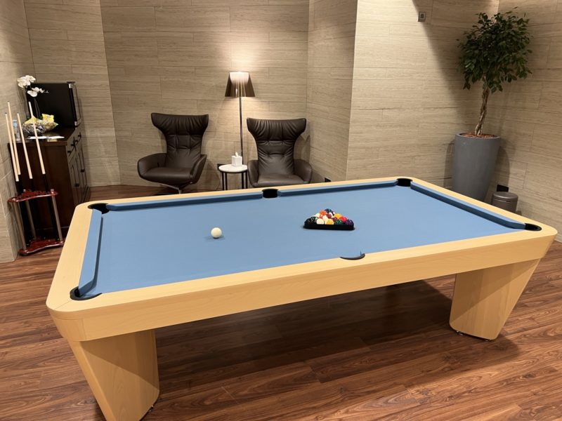 pool table in the room