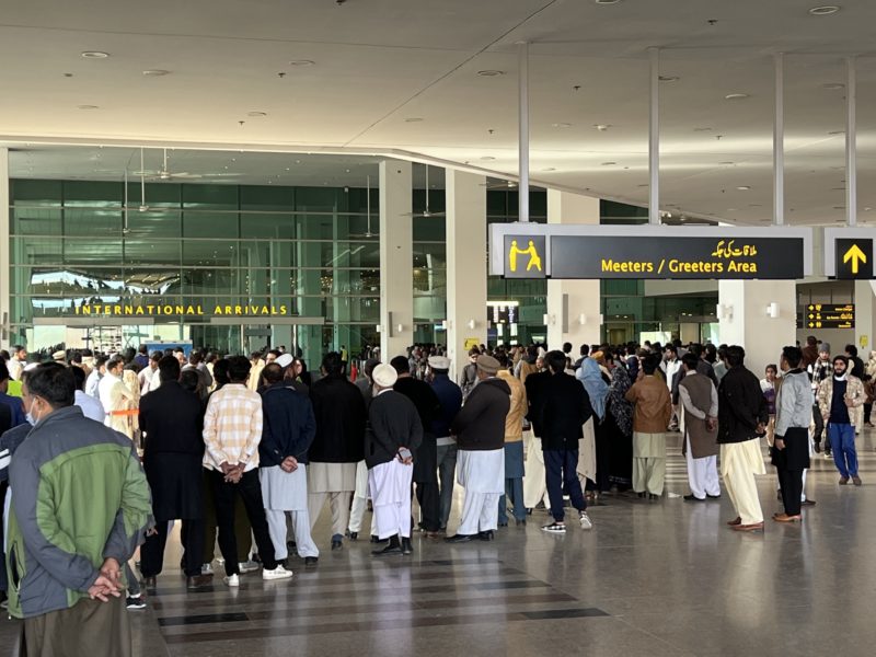 The culture doesn't change with time. Many relatives flocked to the airport to receive their guest