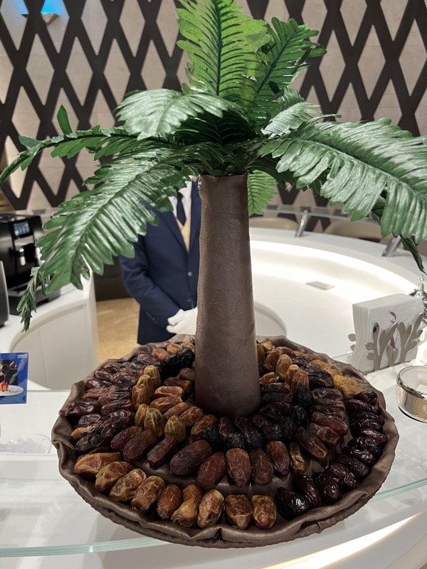 a palm tree made of dates