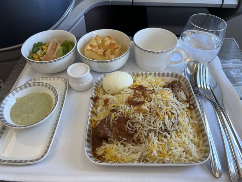 a plate of food on a table