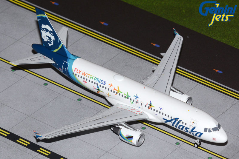 GeminiJets G2ASA1047 1:200 Alaska Airlines Airbus A320-200 "Fly With Pride" N854VA