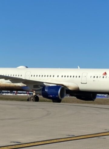 Delta Airbus A321 Blows Out Tire During Landing Cause Runway Excursion