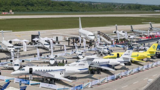 a group of airplanes on a runway