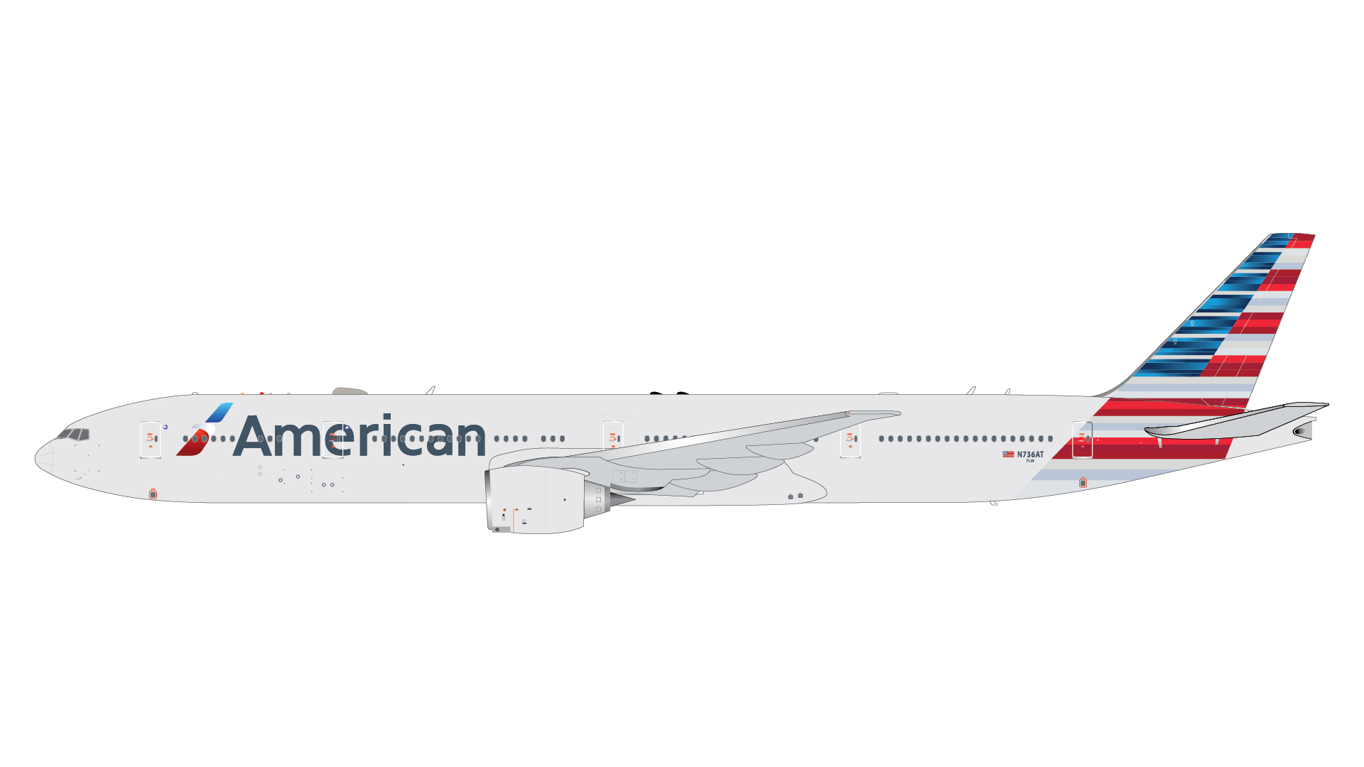 GeminiJets G2AAL1076 1:200 American Airlines Boeing 777-300ER N736AT