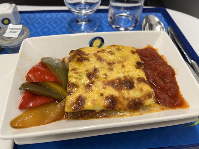 a plate of food on a table