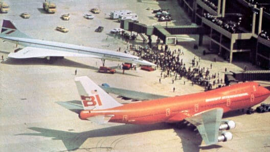 an airplane parked at an airport