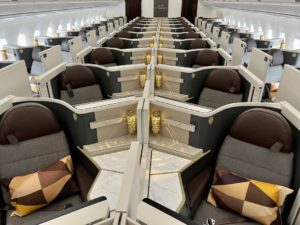 a rows of chairs in a plane