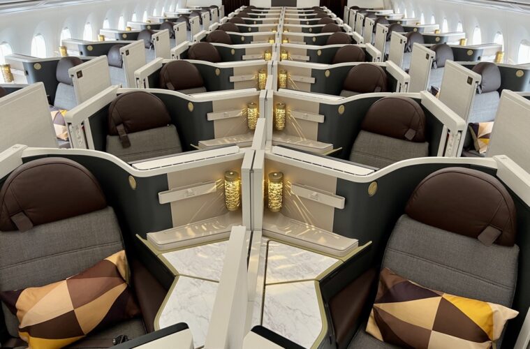 a rows of chairs in a plane