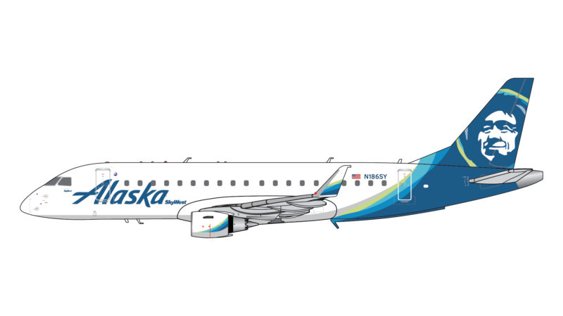 GeminiJets GJASA2038 1:400 Alaska Airlines Embraer 170LR N186SY