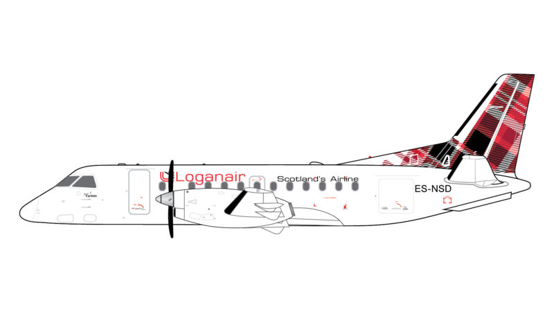 GeminiJets GJLOG1972 1:400 Loganair Saab 340B ES-NSD