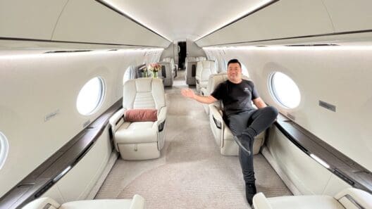 a man sitting in a plane