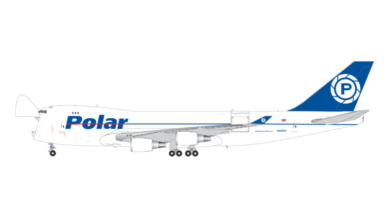 GeminiJets G2PAC938 1:200 Polar Air Cargo 747-400F (Optional Doors Open/Closed Config) N450PA