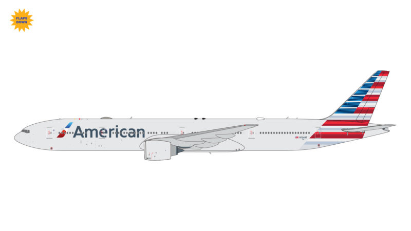GeminiJets GJAAL2069F 1:400 American Airlines 777-300ER (Flaps/Slats Extended) N736AT