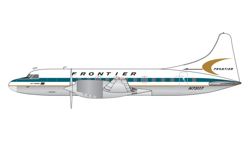 GeminiJets GJFFT1263 1:400 Frontier Convair 580 N73117