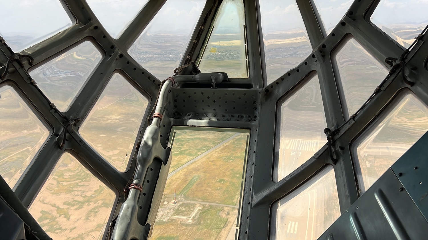 a view from inside of a plane