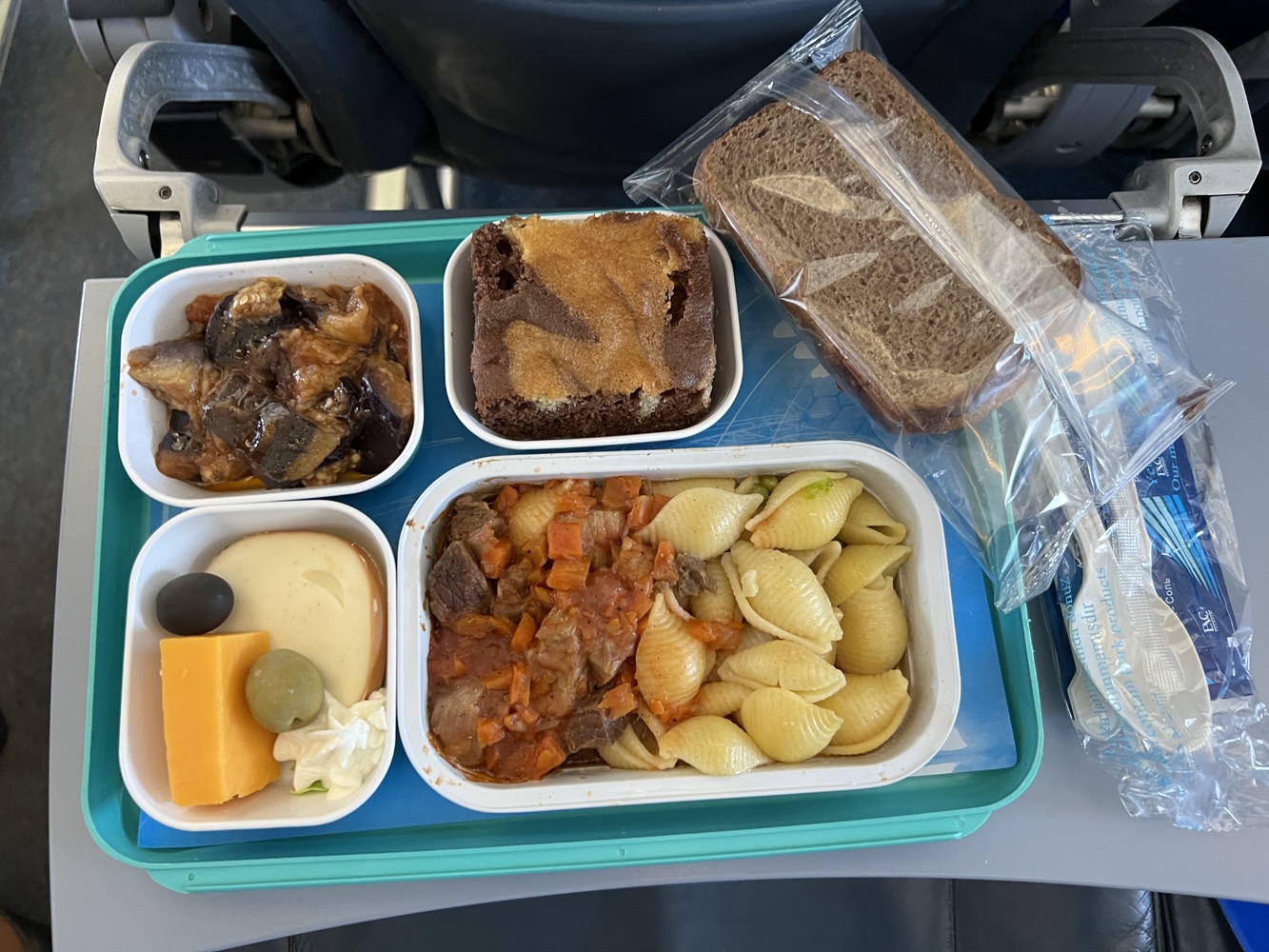 a tray of food on a tray