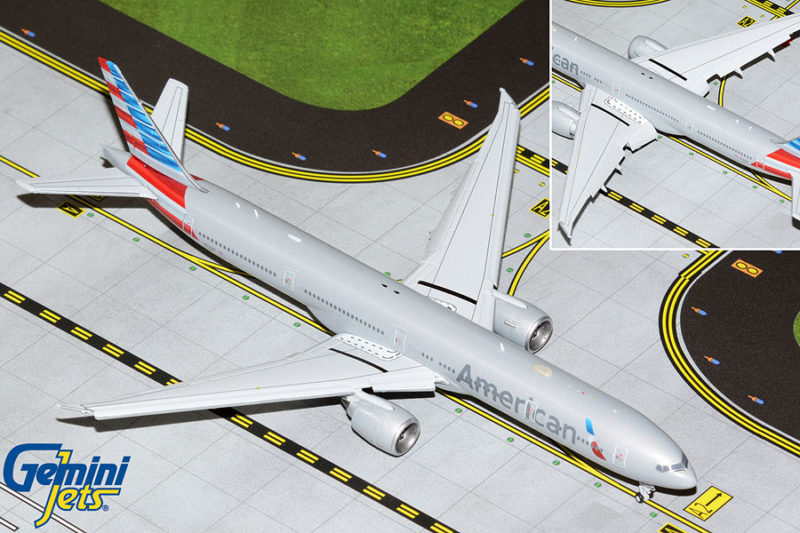 GeminiJets GJAAL2069F 1:400 American Airlines 777-300ER (Flaps/Slats Extended) N736AT