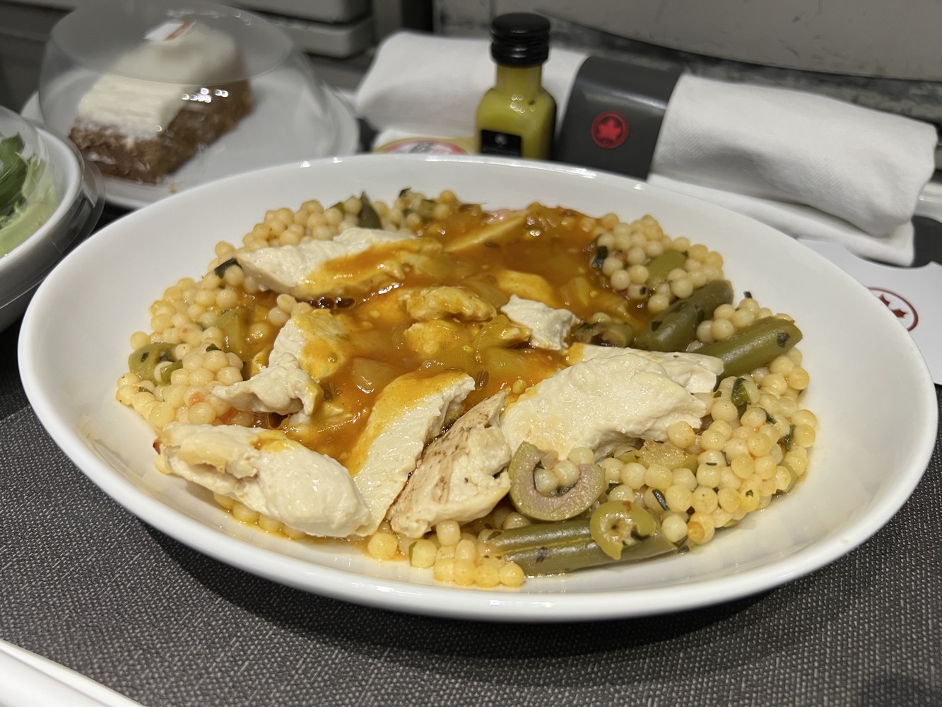 a plate of food on a table