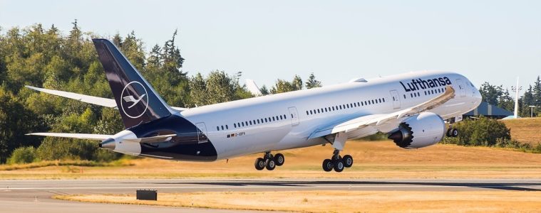 a plane taking off from a runway