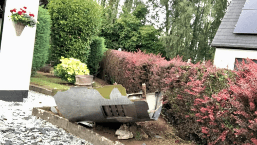 Boeing 747 Engine Part Fell on a House in Belgium
