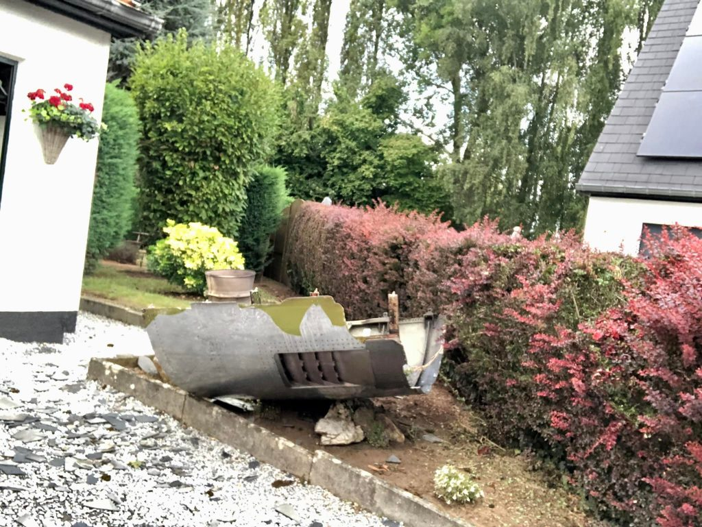 Boeing 747 Engine Part Fell on a House in Belgium