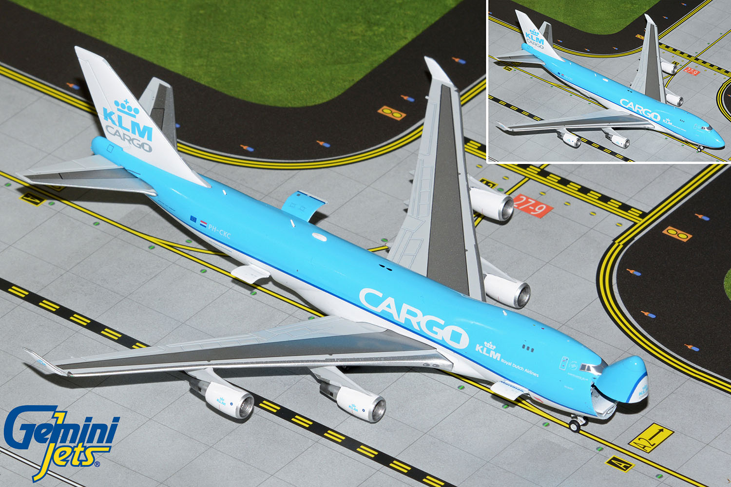 GeminiJets GJKLM2077 1:400 KLM Cargo 747-400F (Optional Doors Open/Closed Config) PH-CKC