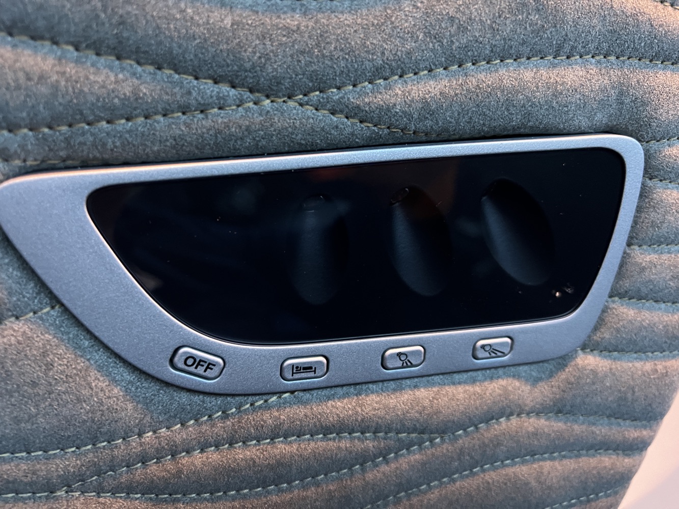 a close up of a car seat