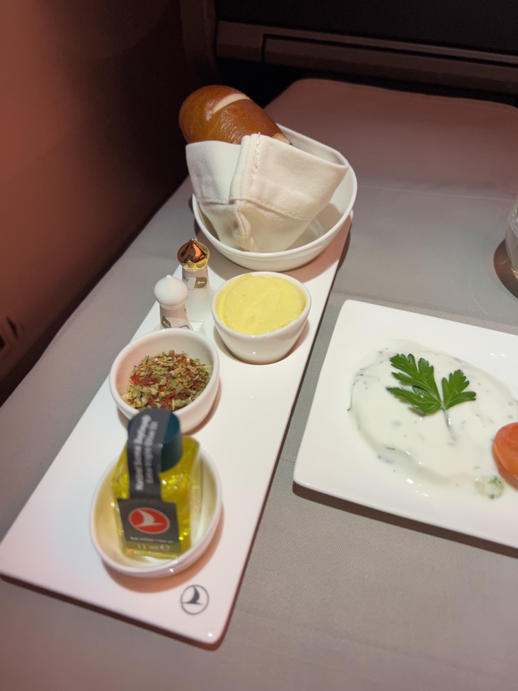 a tray of food on a table