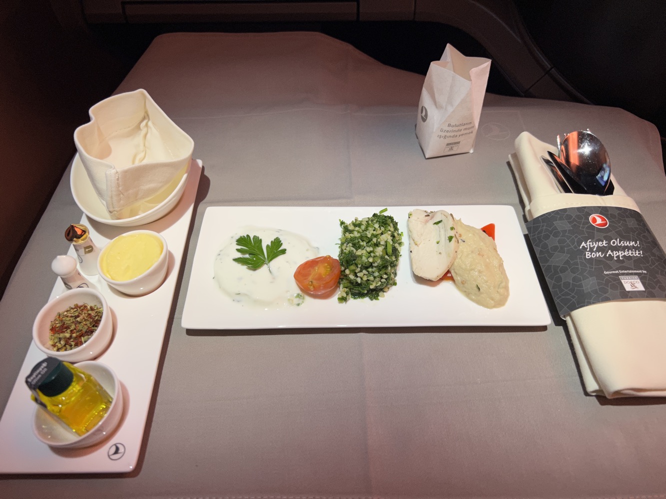 a plate of food on a table