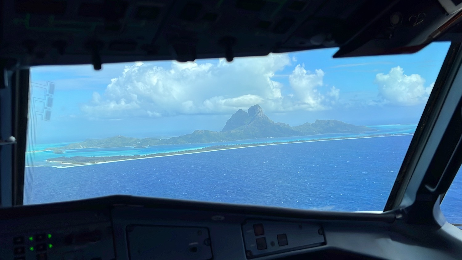 a view of a island from a plane