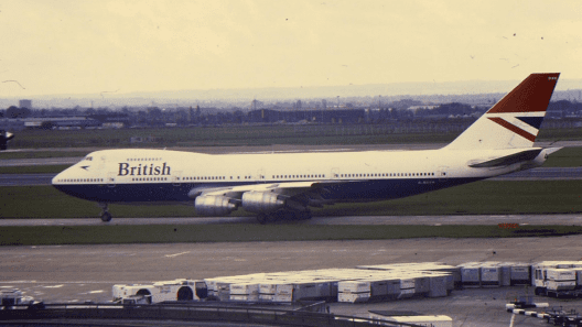 a large airplane on the runway