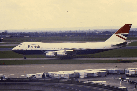 a large airplane on the runway