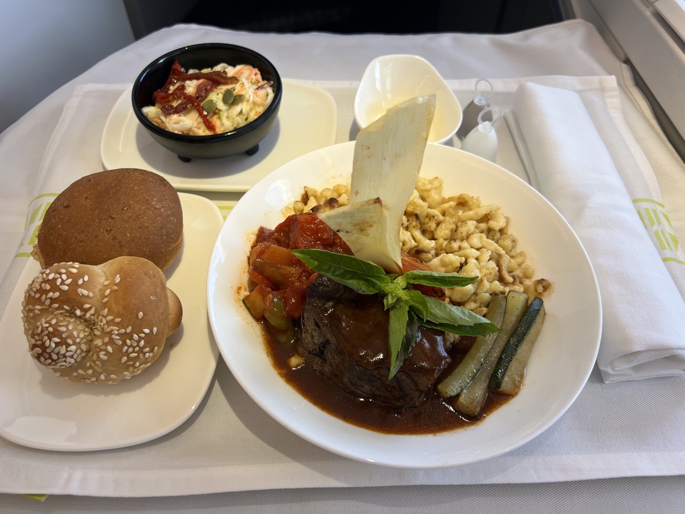 Fiji Airways Business Class meal
