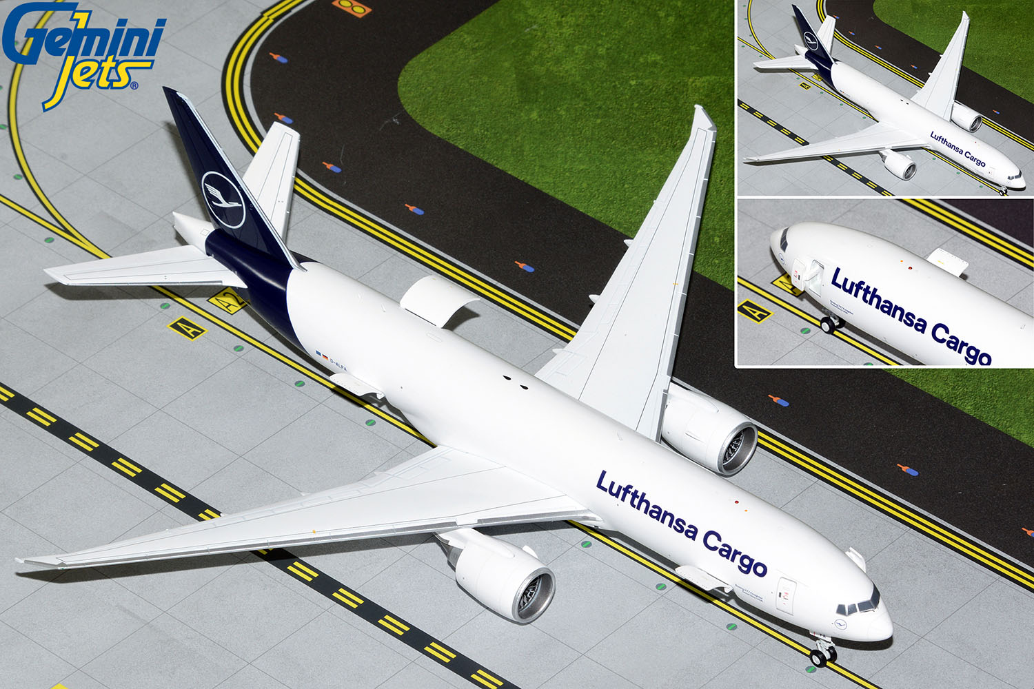 GeminiJets G2DLH1144 1:200 Lufthansa Cargo Boeing 777F (Optional Doors Open/Closed Config) D-ALFA