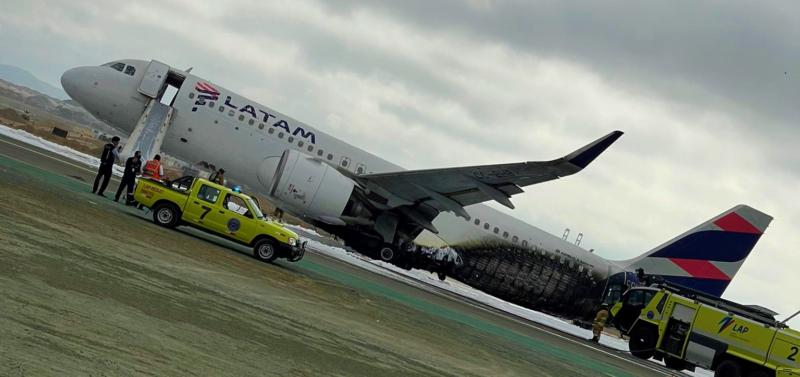 a plane crashed into a runway