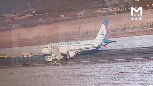 Ural Airlines A320 Disabled on Runway at Irkutsk After Brakes Jammed