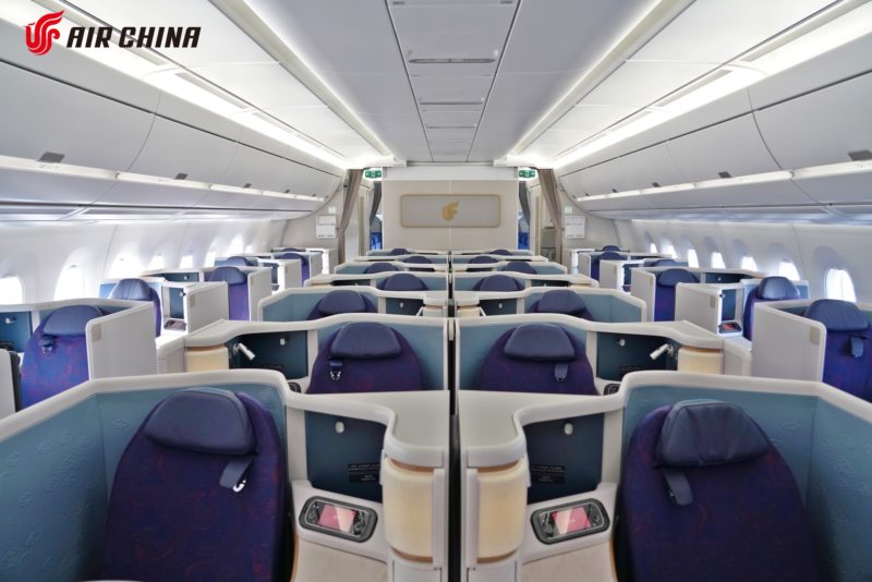 a plane with rows of seats