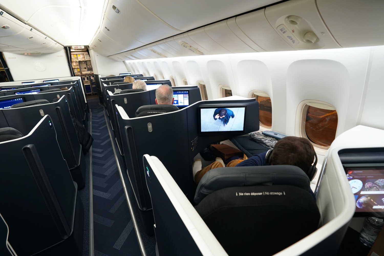 people sitting in a plane