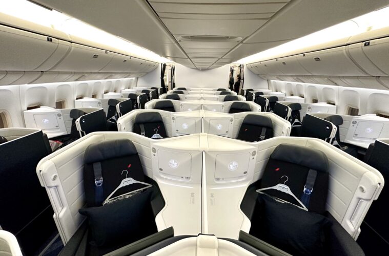 a row of seats in an airplane